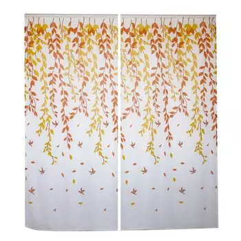 2 шт./компл. полупрозрачные занавески с принтом ветвей, многоцветный декор для окон, узор из листьев, окна для дома-синий, размеры: 1*2 м Stuttg, желтый