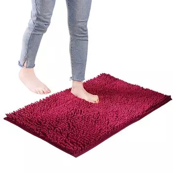 2 шт. коврик для ванной, нескользящий ковер для ванной комнаты 40 x 60 см - коврик для унитаза, пушистый коврик для пола или коврик для ванной для душа, ванны и туалета CANDeal, красный