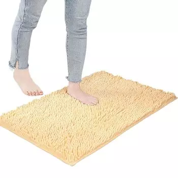 2 шт. коврик для ванной, нескользящий ковер для ванной комнаты 40 x 60 см - коврик для унитаза, пушистый коврик для пола или коврик для ванной для душа, ванны и туалета CANDeal, бежевый