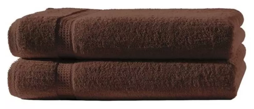 2 шт Набор полотенец One-Home Frottee 50x100 cm, 50x2x100 см, коричневый