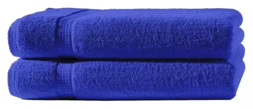 2 шт Набор полотенец One-Home Frottee 50x100 cm, 50x2x100 см, синий