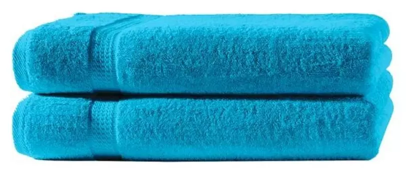 2 шт Набор полотенец One-Home Frottee 70x140 cm, 70x2x140 см, бирюзовый