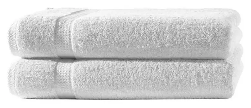 2 шт Набор полотенец One-Home Frottee 70x140 cm, 70x2x140 см, белый