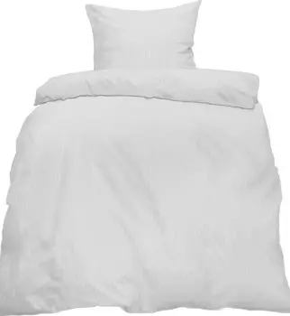 2 шт. Постельное белье из хлопка 135х200+80х80 см, белое, однотонное, микрофибра, без глажки KH-Haushaltshandel