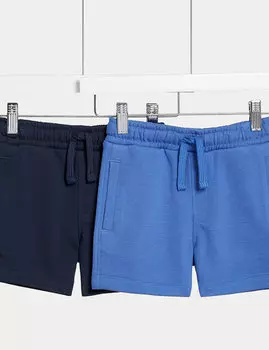 2 шт. шорт из хлопка (2–8 лет) Marks & Spencer, темно-синий
