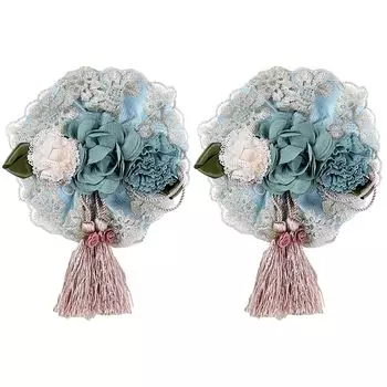 2 шт., веревка для штор, элегантный цветок, регулируемые декоративные модные ремни для штор для гостиной-4 # Stuttg, мультиколор