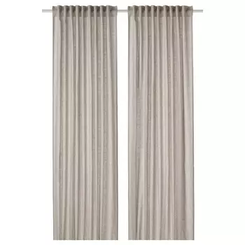 2 шторные панели, светло-серые, 145х300 см, DYTG IKEA