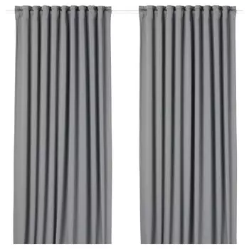 2 Шторные панели (затемненные), серые, 145х250 см, MAJGULL IKEA