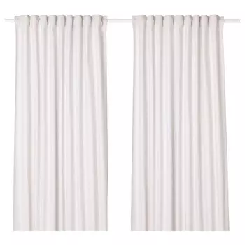 2 шторы, бежевые, 145х300 см, TIBAST IKEA
