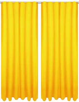 2 шторы Ellen с рюшами, включая подхваты (желтые), размер: 140х245см. Bestlivings, желтый