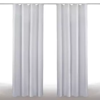 2 шторы из микрофибры с рюшами (серые), размер: 140х145см. Bestlivings, серый