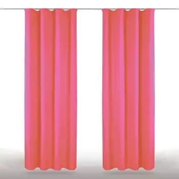 2 шторы из микрофибры с рюшами (серые), размер: 140х145см. Bestlivings, розовый