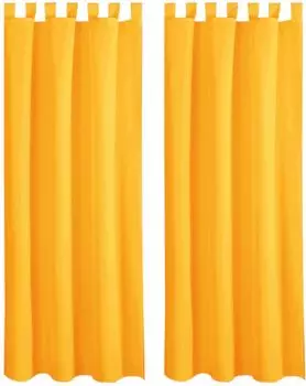 2 шторы на петлях (оранжевые), размер: 140х175см. Bestlivings