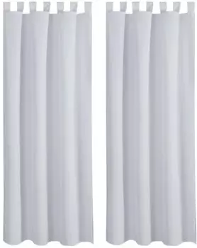 2 шторы на петлях (серые), размер: 140х145см. Bestlivings, серый