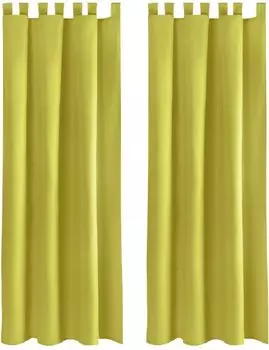 2 шторы с люверсами, непрозрачная штора с люверсами, штора с люверсами, 140 (Ш) x 250 (Д), бутылочно-зеленый, 2 шт. в упаковке Bestlivings