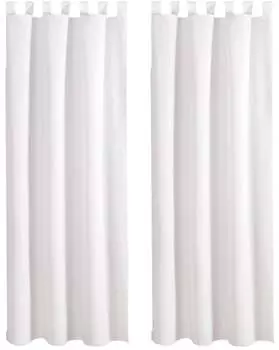 2 шторы с люверсами, непрозрачная штора с люверсами, штора с люверсами, 140 (Ш) x 250 (Д), белые, 2 шт. в упаковке Bestlivings, белый