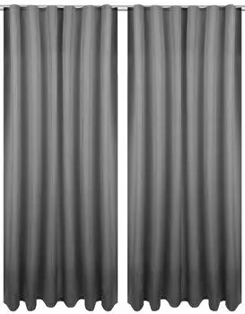 2 шторы с рюшами Ellen, включая подхваты (бежевые), размер: 140х145см. Bestlivings, серый