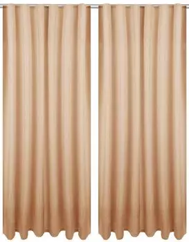 2 шторы с рюшами Ellen, включая подхваты (синие), размер: 140х175см. Bestlivings, серый