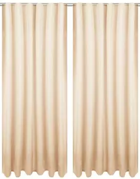 2 шторы с рюшами Ellen, включая подхваты (бежевые), размер: 140х245см. Bestlivings, бежевый