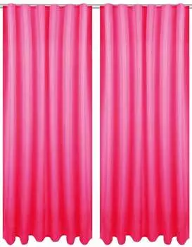 2 шторы с рюшами Ellen, включая подхваты (светло-серые), размер: 140х145см. Bestlivings, розовый