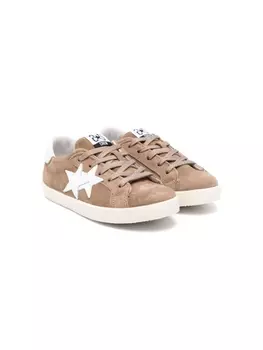 2 Star Kids кроссовки на шнуровке, коричневый
