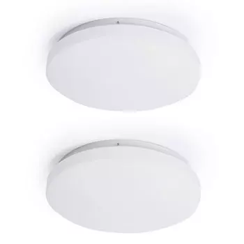 2 светодиодных потолочных светильника, схема CCT со звездообразным эффектом, ГxВ 25,5 x 5,5 см etc-shop, белый