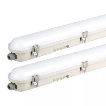 2 светодиодных светильника для ванны, промышленные, IP65, нейтральный белый, L 150см etc-shop