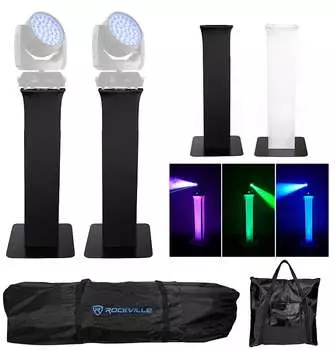 2) Тотемные стойки + черные + белые сетки для (2) прожекторов Chauvet Rogue R3 Wash Rockville (2) RTP32B Rogue R3 Wash