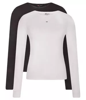 2-Упаковка блузки Slim Fit Tommy Jeans, черный