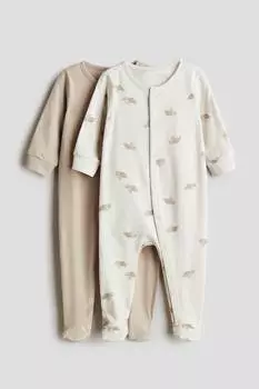 2 упаковки хлопковых пижам H&M, мультиколор