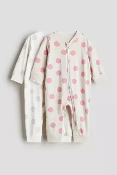 2 упаковки хлопковых пижам H&M, мультиколор