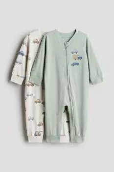 2 упаковки хлопковых пижам H&M, мультиколор