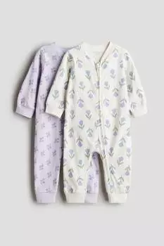 2 упаковки хлопковых пижам H&M, мультиколор
