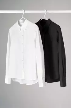 2 упаковки классических рубашек из 100% хлопка The Set, черный