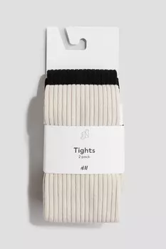 2 упаковки колготок H&M, черный