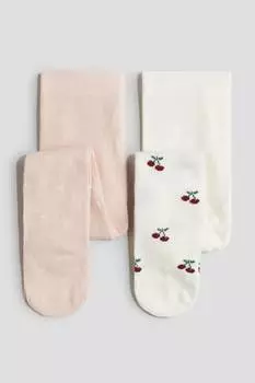 2 упаковки колготок H&M, розовый