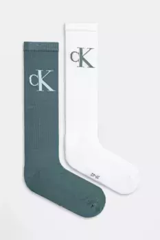 2 упаковки носков Calvin Klein Jeans, бирюзовый