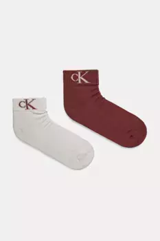 2 упаковки носков Calvin Klein Jeans, гранатовый