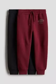 2 упаковки спортивных штанов H&M, красный
