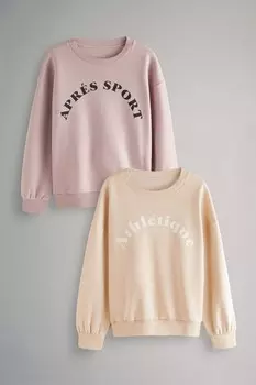 2 упаковки толстовок с графическим слоганом The Set, розовый