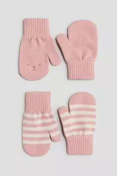 2 упаковки варежек H&M, розовый