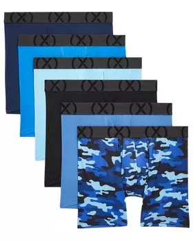 2(X)IST Набор из 6 спортивных сетчатых трусов-боксеров 2Xist, синий