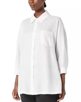 2A Uscita Tina льняная рубашка Marina Rinaldi, белый