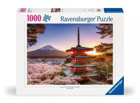 2D пазл, Фудзи и цветущая сакура, 1000 деталей Ravensburger