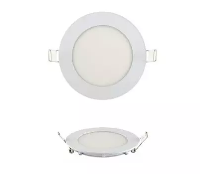 2x 6W светодиодный панельный встраиваемый прожектор точечный встраиваемый светильник холодный белый 6500K 380 люмен потолочный светильник круглый Braytron