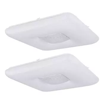 2x потолочный светодиодный светильник, металл, хром, кристаллы, L 43 см Globo Lighting, белый