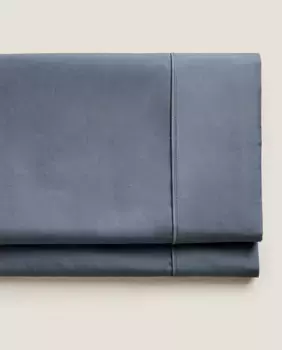 (300 нитей) плоский лист хлопкового перкаля Zara Home, серый