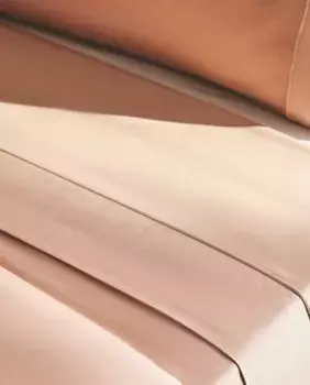 (300 нитей) плоский лист хлопкового перкаля Zara Home, тауп-коричневый