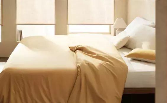 (300 нитей) пододеяльник из хлопкового перкаля Zara Home, горчично-желтый