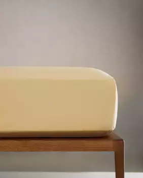 (300 нитей) простынь на подкладке из хлопкового перкаля Zara Home, горчично-желтый